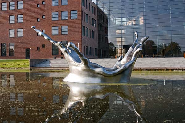 Water sculpture Splash Mercury Rising Groenewoud Buij